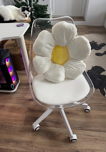 Компьютерное кресло Kolin с подушкой clear / white фото покупателя 413