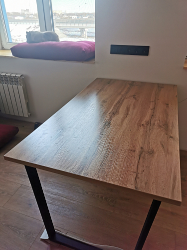 Деревянный стол Лота Лофт 120x75 дуб крафт табачный / черный матовый фото покупателя 776