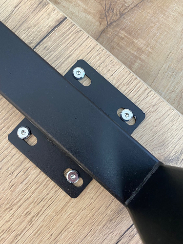 Стеклянный стол Фостер 120(160)х120х76 белый мрамор / черный фото покупателя 9