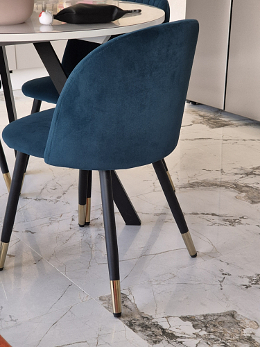 Стул на металлокаркасе Gabi dark beige / black / silver фото покупателя 613