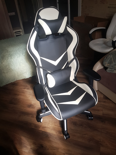 Компьютерное кресло Racer черное / оранжевое фото покупателя 120