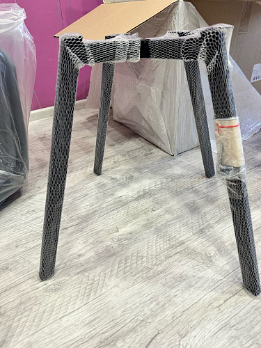 Стул на металлокаркасе Чилли К светло-серый велюр / черный каркас фото покупателя 159