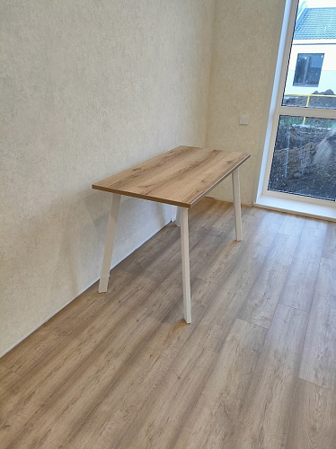 Стол Тринити Лофт 140 25 мм дуб делано темный / белый фото покупателя 159