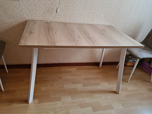 Стол раскладной Колон Лофт 120 32 мм дуб галифакс табако / черный матовый фото покупателя 20