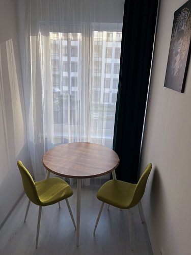 Деревянный стол Абилин 90х76 светло-серый / черный матовый фото покупателя 6