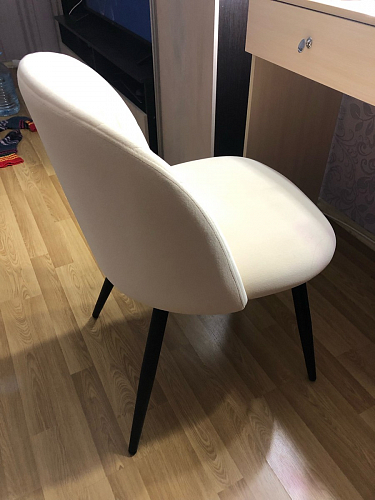 Стул на металлокаркасе Gabi 1 light purple / black / gold фото покупателя 77