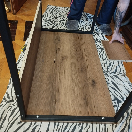 Письменный стол Клер Лофт дуб делано темный / черный матовый фото покупателя 10