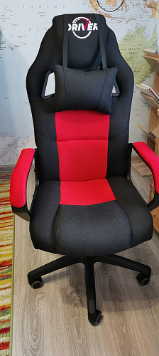 Компьютерное кресло Driver/Драйвер кожзам черный / серый фото покупателя 74