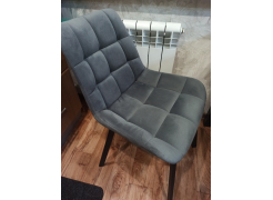 Стул на металлокаркасе Челси светло-серый / белый каркас фото покупателя 168