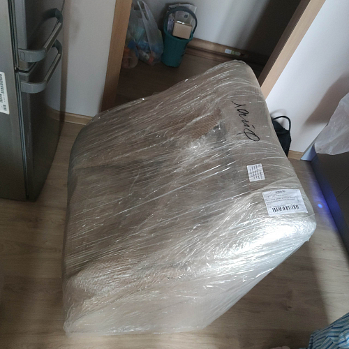 Кухонный диван угловой Монте-М правый велюр бежевый фото покупателя 3