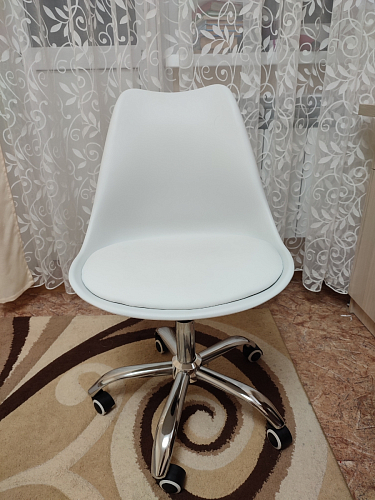 Компьютерное кресло Kolin с подушкой clear / white фото покупателя 17