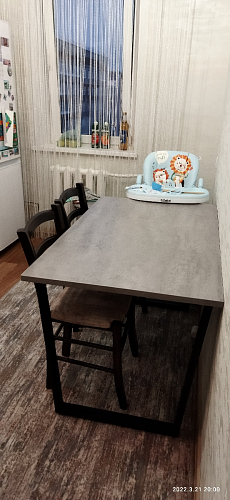 Стол Лота Лофт 120 32 мм бетон / черный матовый фото покупателя 25