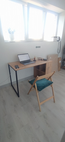 Письменный стол Фред Лофт черный матовый / дуб делано темный фото покупателя 13