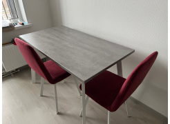 Стол Тринити Лофт 120 32 мм бетон / черный матовый фото покупателя 60