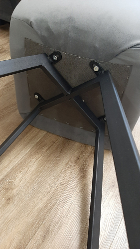 Стул на металлокаркасе Чилли темно-серый / черный каркас фото покупателя 216