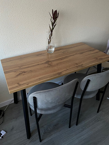 Стол Тринити Лофт 120 32 мм дуб галифакс табако / черный матовый фото покупателя 249