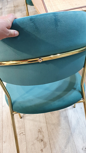 Стул на металлокаркасе Kamelia бежевый / золотой фото покупателя 16