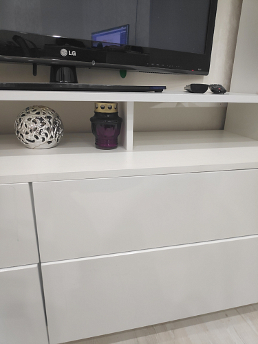 Готовая гостиная Румба белый / белый глянец  - Уцененный экземпляр фото покупателя 126