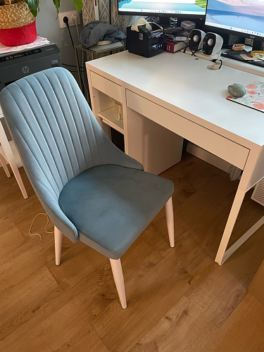 Стул на металлокаркасе Kora dark gray / black фото покупателя 102