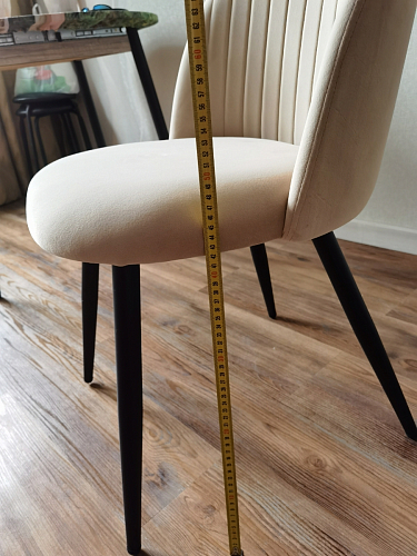 Стул на металлокаркасе Gabi dark beige / black / silver фото покупателя 811