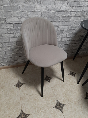 Стул на металлокаркасе Gabi 1 beige / black фото покупателя 259