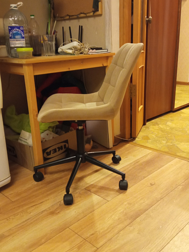 Компьютерное кресло Честер латте / черный фото покупателя 12