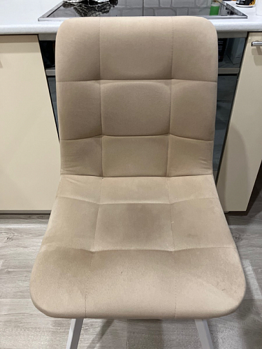 Стул на металлокаркасе Чилли К светло-серый велюр / черный каркас фото покупателя 975