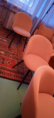 Стул на металлокаркасе Gabi dark beige / black / silver фото покупателя 649