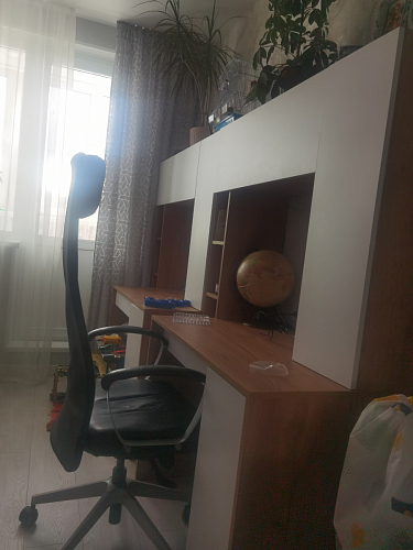 Письменный стол Комфорт 12.71 дуб золотой craft / белая аляска фото покупателя 55