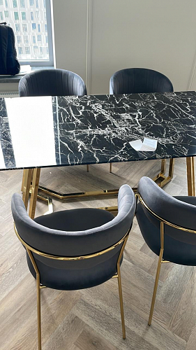 Стул на металлокаркасе Kamelia бежевый / золотой фото покупателя 34