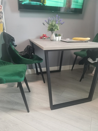 Деревянный стол Лота Лофт 140х80 дуб крафт табачный / черный матовый фото покупателя 157