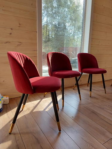 Стул на металлокаркасе Gabi green / black / silver фото покупателя 152