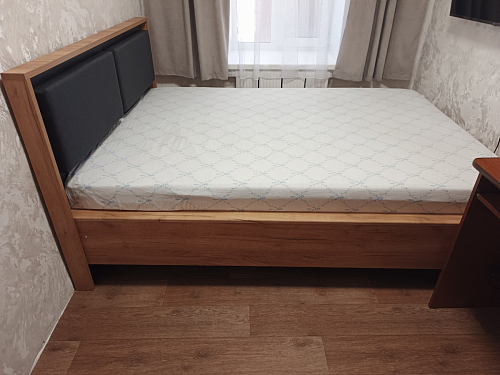 Двуспальная кровать Клауд 160х200 парящая дуб крафт золотой / антрацит фото покупателя 390