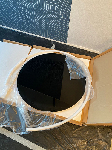 Стеклянный стол Tulip 90 white фото покупателя 15