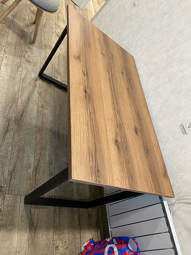 Деревянный стол Лота Лофт 140х80 черный матовый / бетон светлый фото покупателя 144