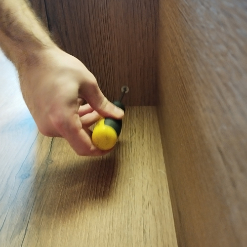 Письменный стол Клер Лофт дуб делано светлый / белый матовый фото покупателя 16