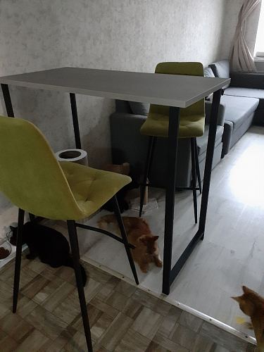 Барная стойка Дилан Лофт 120х40х90 бетон светлый фото покупателя 61