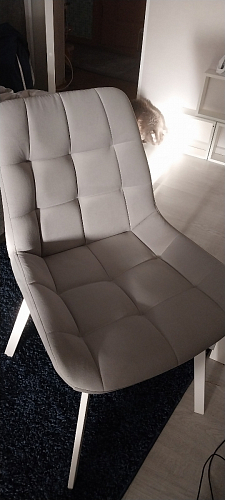 Стул на металлокаркасе Челси бежевый / черный фото покупателя 29