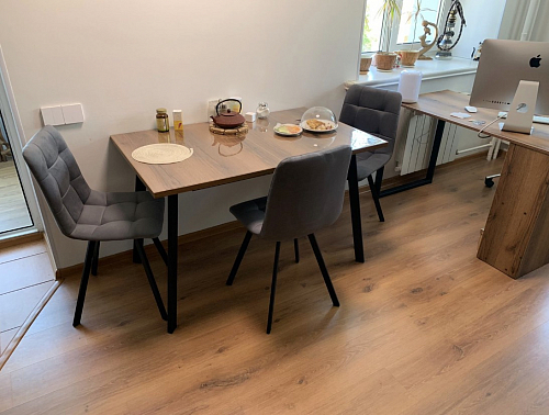 Стул на металлокаркасе Чилли черный / зеленый фото покупателя 822