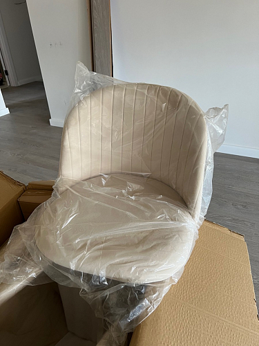 Стул на металлокаркасе Gabi dark beige / black / silver фото покупателя 343