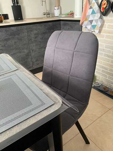 Стул на металлокаркасе Чилли К темно-серый (velutto 32) / черный фото покупателя 525