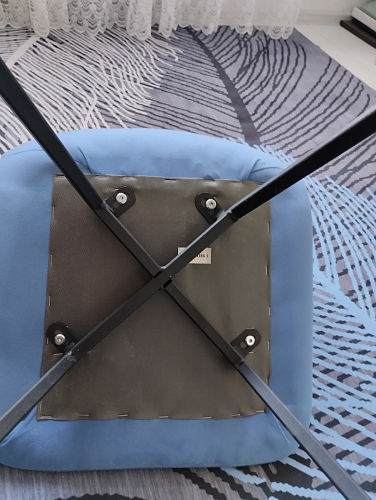 Стул на металлокаркасе Чилли К черный / зеленый фото покупателя 114