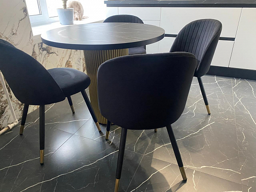 Стул на металлокаркасе Gabi latte / gold / black фото покупателя 616