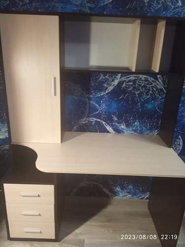 Стол компьютерный КСТ-16 бетон / белый фото покупателя 110