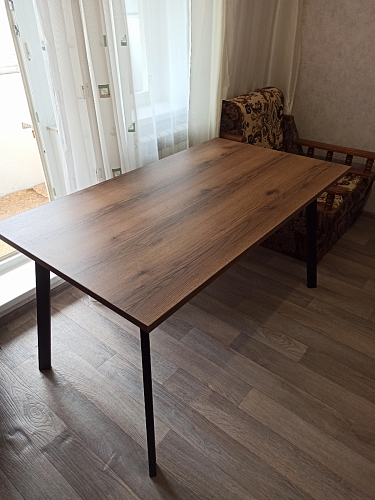 Стол Тринити Лофт 120 32 мм дуб галифакс табако / черный матовый фото покупателя 447