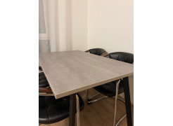 Стол Тринити Лофт 120 32 мм бетон / черный матовый фото покупателя 321