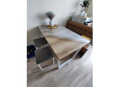 Деревянный стол Барон О 200 х 90 черная пленка шагрень / белый фото покупателя 42