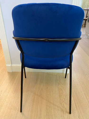 Стул на металлокаркасе Инклес дымчатый / черный глянец фото покупателя 11