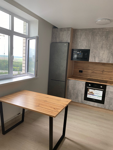 Деревянный стол Лота Лофт 140х80 черный матовый / бетон светлый фото покупателя 689