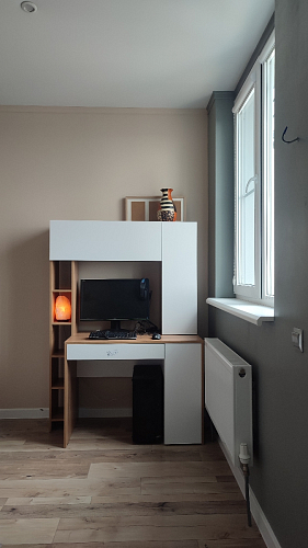 Письменный стол Комфорт 12.71 дуб золотой craft / белая аляска фото покупателя 163